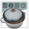 EMALIOWANY GARNEK ŻELIWNY 24cm 4L HAGE SEA SALT